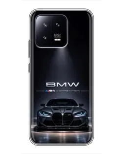 Чохол для Xiaomi 13 з картинкою «BMW крізь нічне місто»