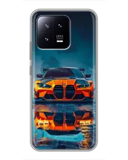 Чохол для Xiaomi 13 з картинкою «BMW — золота емблема»