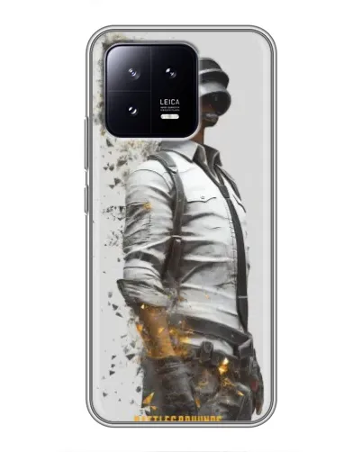 Чохол для Xiaomi 13 з картинкою «PUBG — боєць у пилу»