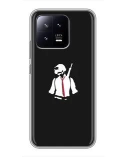 Чохол для Xiaomi 13 з картинкою «PUBG — силует воїна»