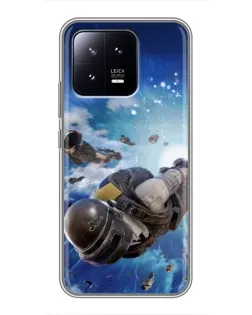 Чохол для Xiaomi 13 з картинкою «Десант PUBG — стрибок»