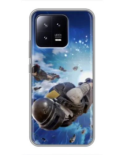 Чохол для Xiaomi 13 з картинкою «Десант PUBG — стрибок»