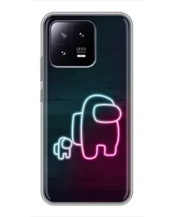 Чохол для Xiaomi 13 з картинкою «Among Us неон-арт»