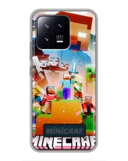Чохол для Xiaomi 13 з картинкою «Minecraft герої гри» Чохол для Xiaomi 13 з картинкою «Minecraft герої гри»