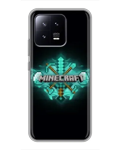 Чохол для Xiaomi 13 з картинкою «Minecraft Diamond лого»