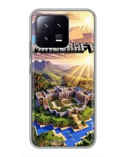 Чохол для Xiaomi 13 з картинкою «Minecraft панорама»