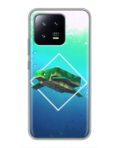Чохол для Xiaomi 13 з картинкою «Черепаха Minecraft»