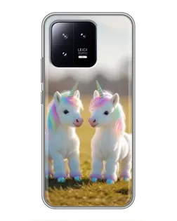 Чохол для Xiaomi 13 з картинкою «Пара єдинорогів»