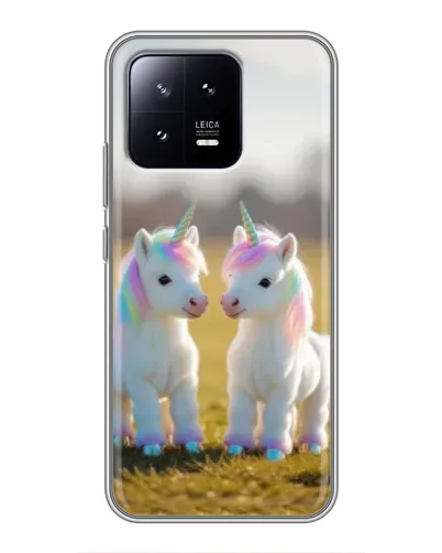Чохол для Xiaomi 13 з картинкою «Пара єдинорогів»