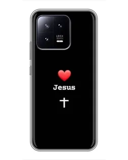 Чохол для Xiaomi 13 з картинкою «Серце - Jesus» Чохол для Xiaomi 13 з картинкою «Серце - Jesus»