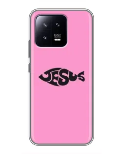 Чохол для Xiaomi 13 з картинкою «Рожевий символ Jesus»