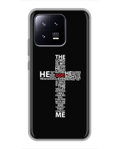 Чехол для Xiaomi 13 с картинкой «Текстовый крест» Чехол для Xiaomi 13 с картинкой «Текстовый крест»