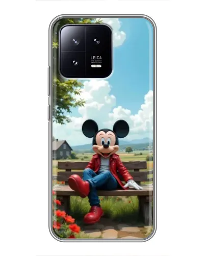 Чохол для Xiaomi 13 з картинкою «Міккі на лавці»