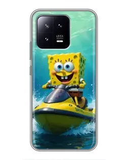 Чохол для Xiaomi 13 з картинкою «Спанч Боб на гідроциклі» Чохол для Xiaomi 13 з картинкою «Спанч Боб на гідроциклі»