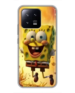 Чохол для Xiaomi 13 з картинкою «Губка Боб стрибає»