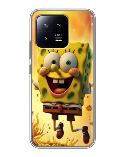 Чохол для Xiaomi 13 з картинкою «Губка Боб стрибає»