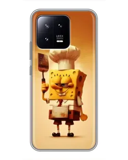 Чохол для Xiaomi 13 з картинкою «Губка Боб кухар»