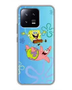 Чохол для Xiaomi 13 з картинкою «Спанч Боб та Патрік»