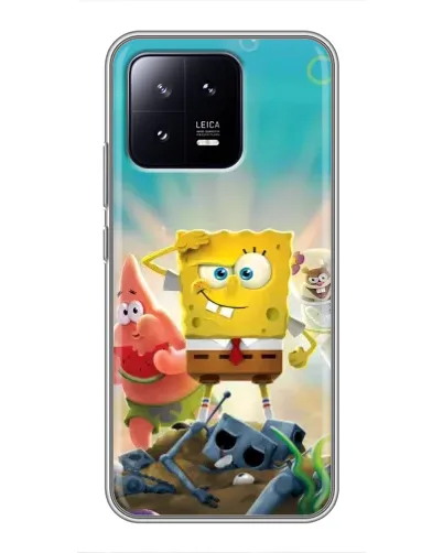 Чохол для Xiaomi 13 з картинкою «Спанч Боб переможець»