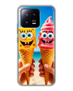 Чохол для Xiaomi 13 з картинкою «Спанч Боб морозиво»