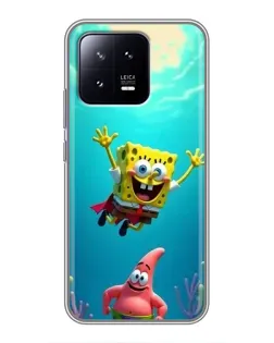 Чохол для Xiaomi 13 з картинкою «Спанч Боб під водою»