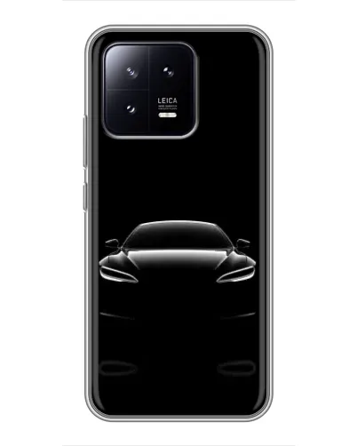 Чохол для Xiaomi 13 з картинкою «Силует Tesla Night»