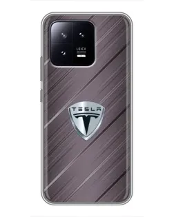 Чохол для Xiaomi 13 з картинкою «Металева текстура Tesla»