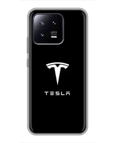 Чохол для Xiaomi 13 з картинкою «Tesla White Logo»