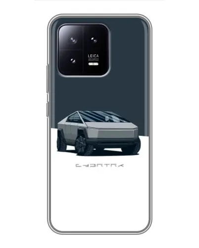 Чохол для Xiaomi 13 з картинкою «Сріблястий Cybertruck Tesla»
