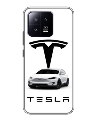 Чохол для Xiaomi 13 з картинкою «Tesla White Style»