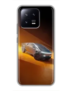Чохол для Xiaomi 13 з картинкою «Cybertruck у пустелі»