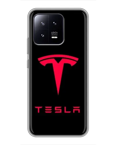 Чохол для Xiaomi 13 з картинкою «Tesla Red Logo»