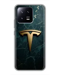 Чохол для Xiaomi 13 з картинкою «Мармурова Tesla Gold»