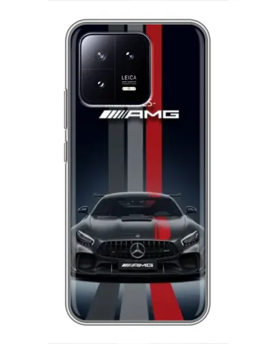 Чохол для Xiaomi 13 з картинкою «Mercedes — білий карбон»