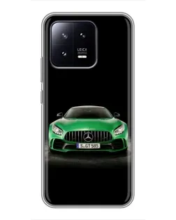 Чохол для Xiaomi 13 з картинкою «Mercedes — неоновий лого»