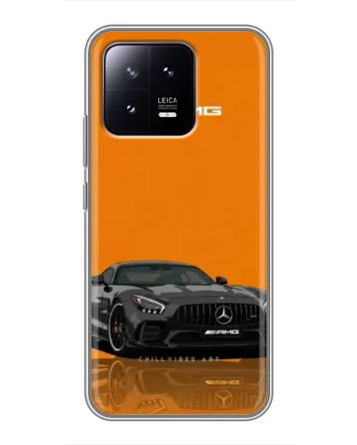 Чохол для Xiaomi 13 з картинкою «Помаранчевий Mercedes AMG»