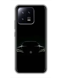 Чохол для Xiaomi 13 з картинкою «Mercedes — силует авто»