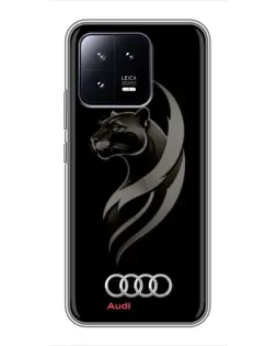 Чохол для Xiaomi 13 з картинкою «Графіка — пантера та Audi»