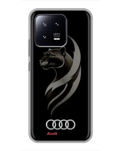 Чохол для Xiaomi 13 з картинкою «Графіка — пантера та Audi»