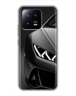 Чохол для Xiaomi 13 з картинкою «Lamborghini фари деталізація»
