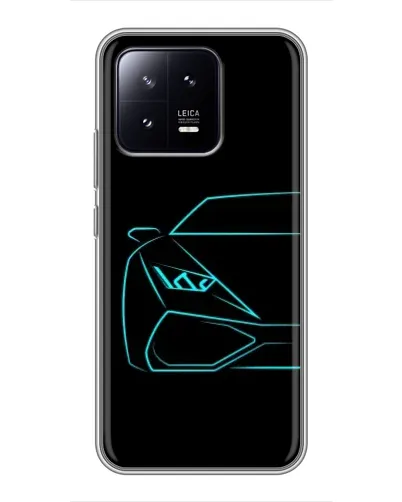 Чохол для Xiaomi 13 з картинкою «Блакитний силует Lamborghini» Чохол для Xiaomi 13 з картинкою «Блакитний силует Lamborghini»