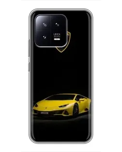 Чохол для Xiaomi 13 з картинкою «Lamborghini жовтий акцент»