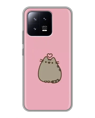 Чохол для Xiaomi 13 з картинкою «Pusheen серце»