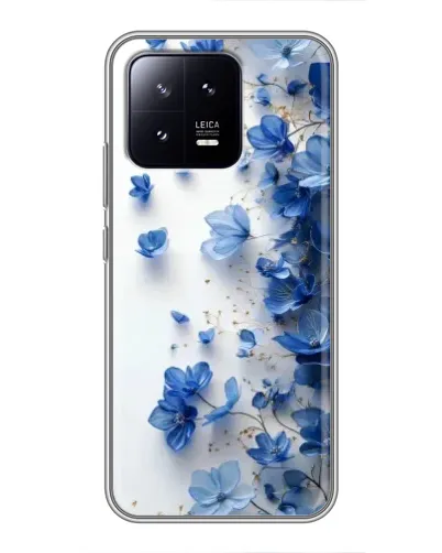 Чохол для Xiaomi 13 з картинкою «Блакитний квітковий каскад»