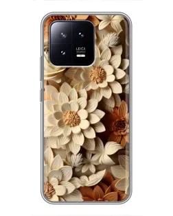 Чохол для Xiaomi 13 з картинкою «Бежевий флористичний декор» Чохол для Xiaomi 13 з картинкою «Бежевий флористичний декор»