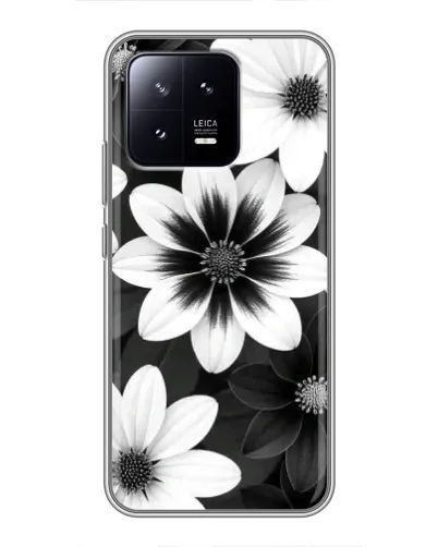 Чохол для Xiaomi 13 з картинкою «Монохромні айстри»