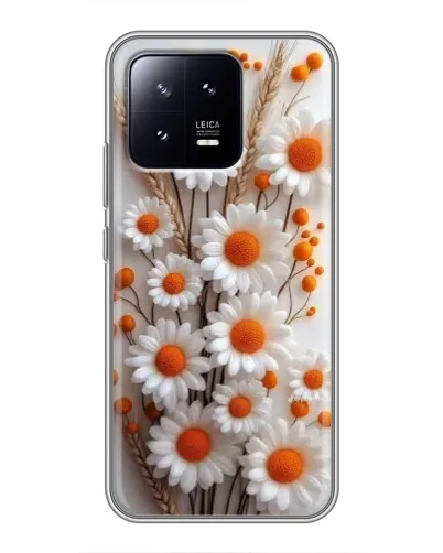Чохол для Xiaomi 13 з картинкою «Білі сухоцвіти»