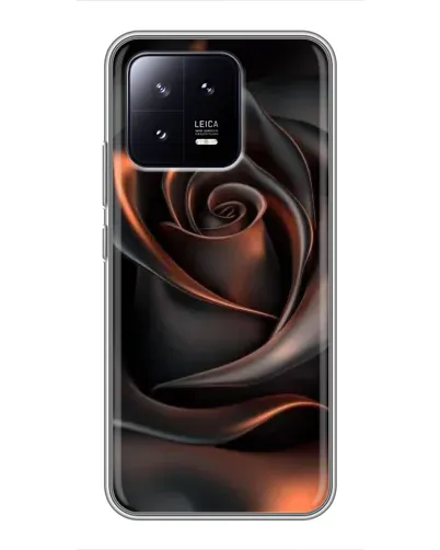 Чохол для Xiaomi 13 з картинкою «Шовкова чорна троянда»