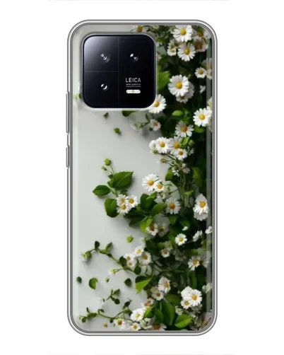 Чохол для Xiaomi 13 з картинкою «Гілка дрібних білих квітів»