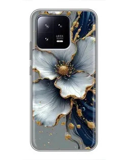 Чохол для Xiaomi 13 з картинкою «Біла квітка та золотий флюїд» Чохол для Xiaomi 13 з картинкою «Біла квітка та золотий флюїд»